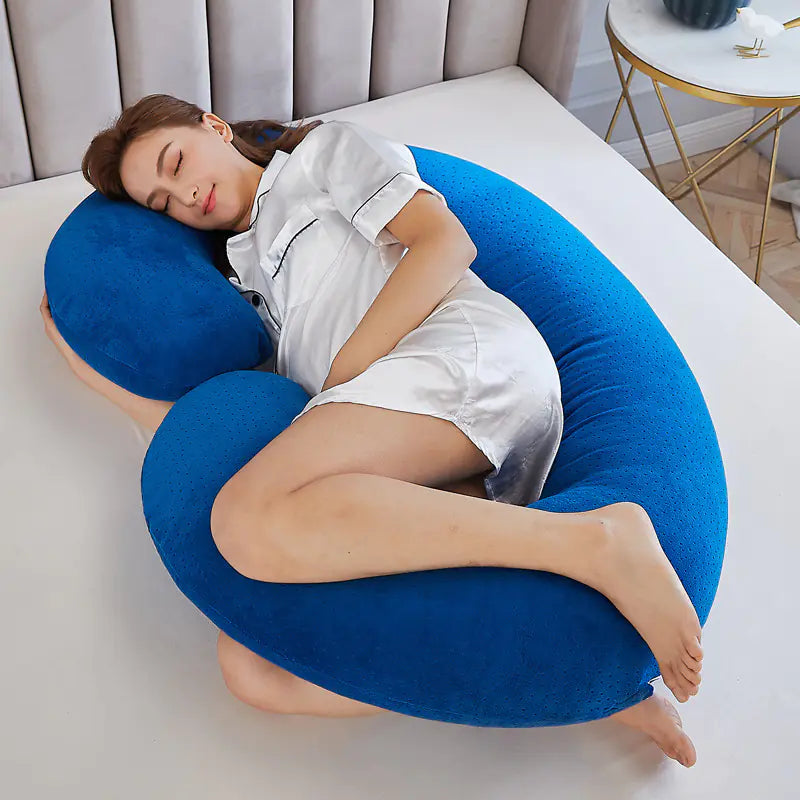 C-Shaped Pregnancy Pillow for Side Sleeping